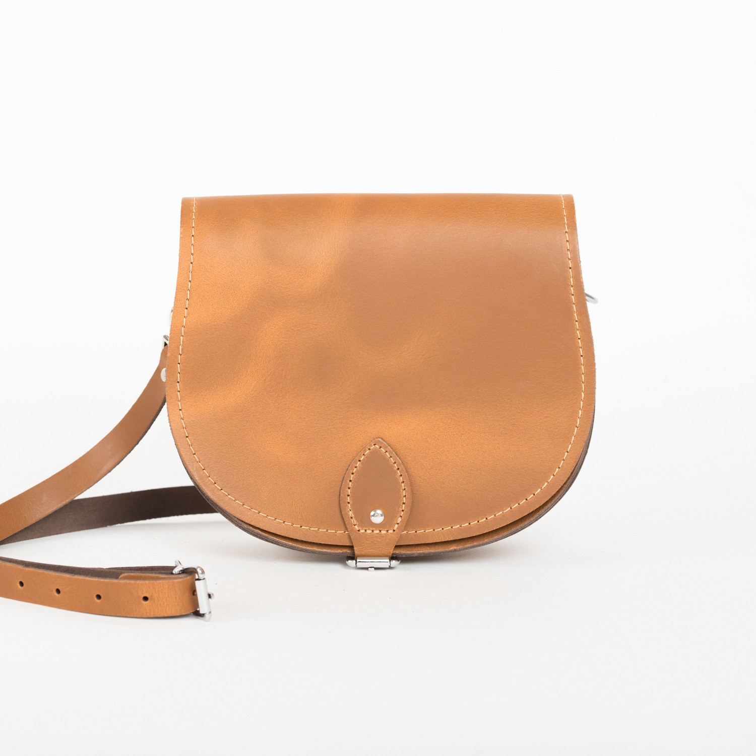 Avery Premium Leather Saddle Bag in Vintage Tan