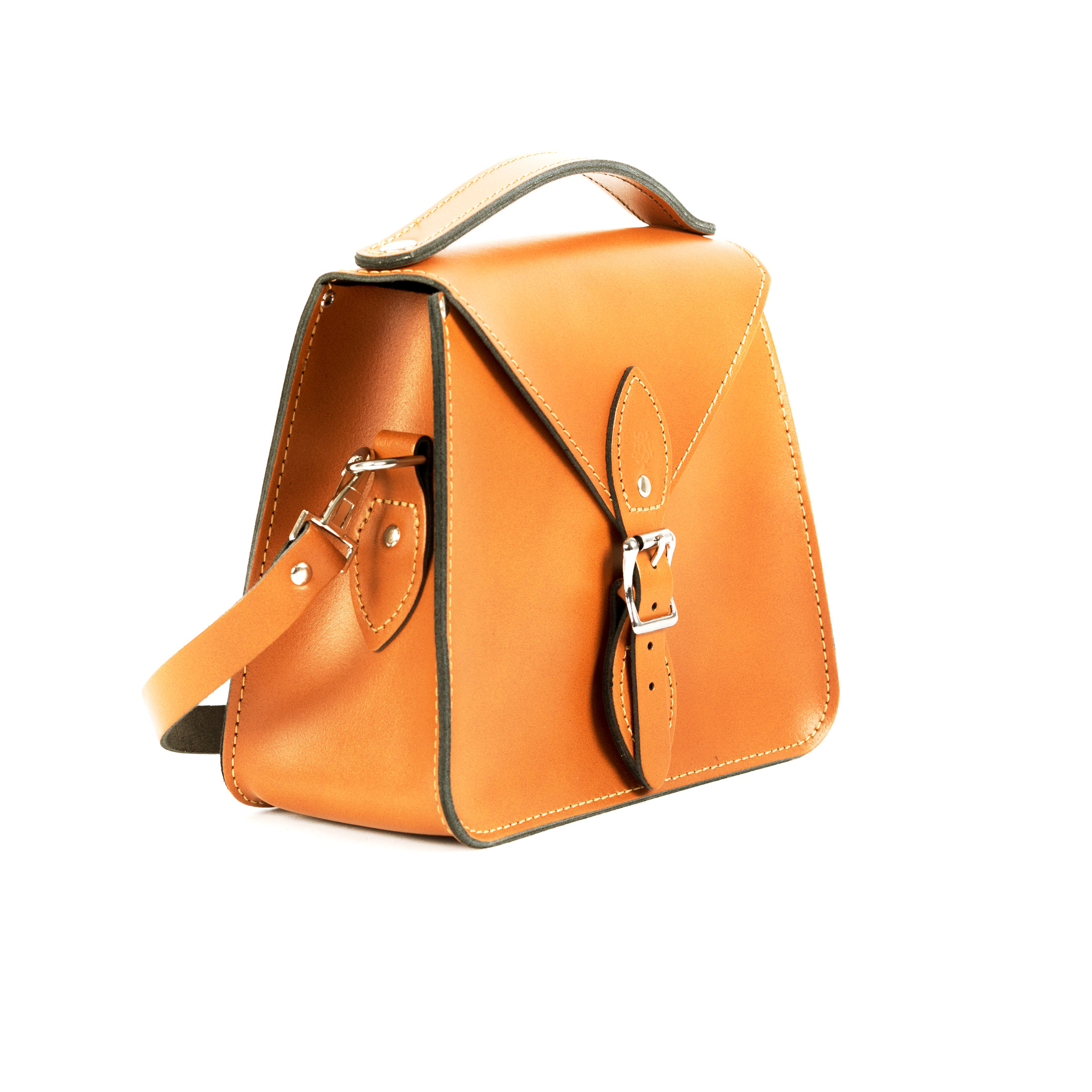 Esme Premium Leather Crossbody Bag in Light Tan