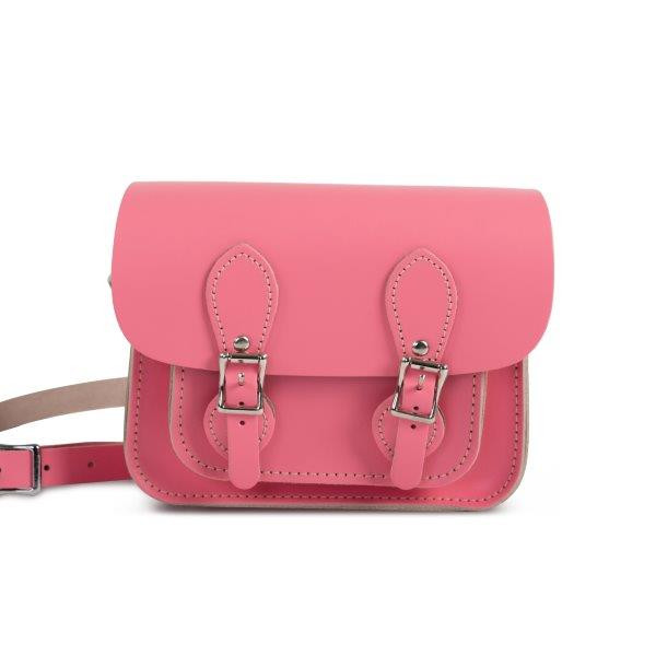 Freya Premium Leather Mini Satchel Bag in Pastel Pink