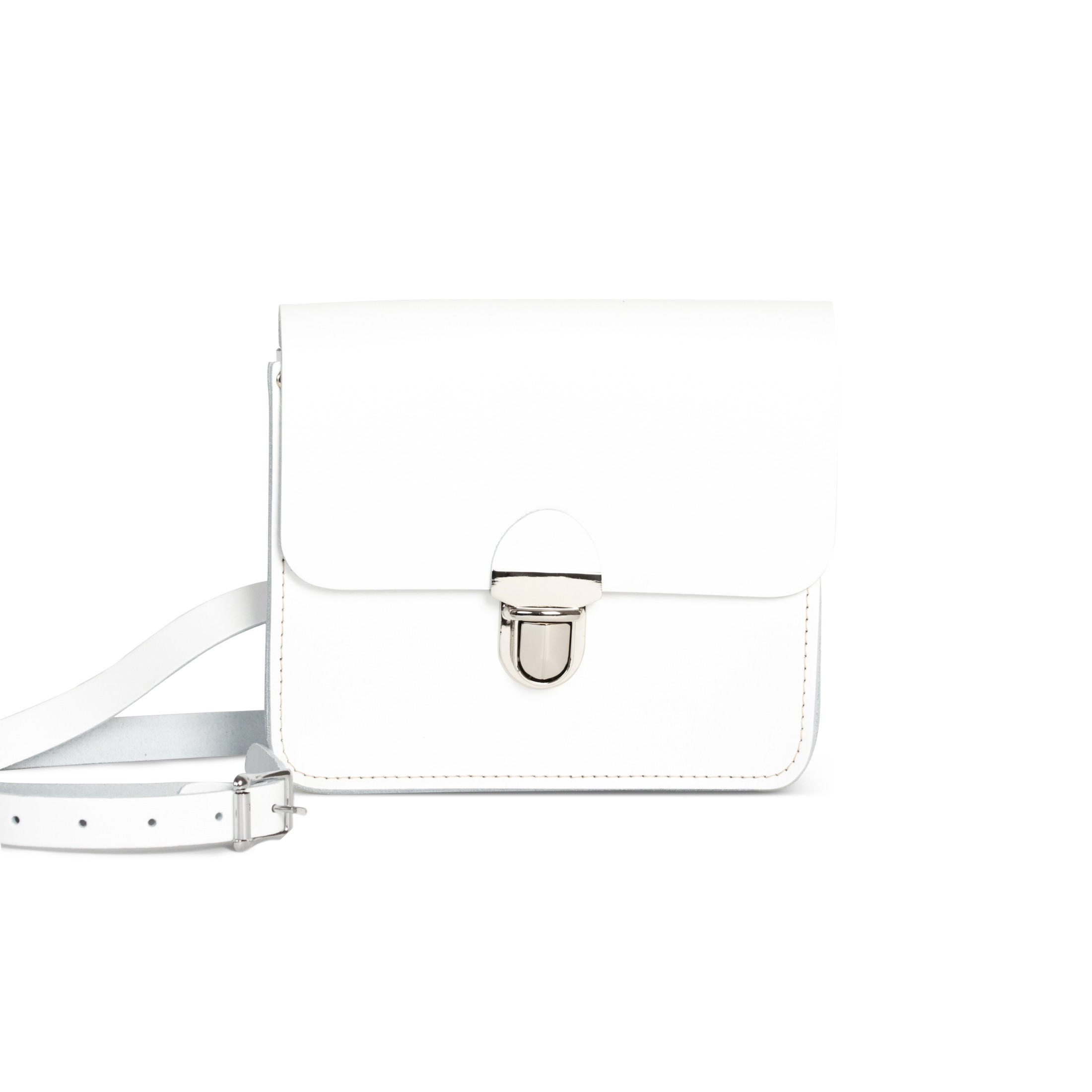 Sofia Premium Leather Crossbody Bag in White