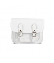 Freya Premium Leather Mini Satchel Bag in White
