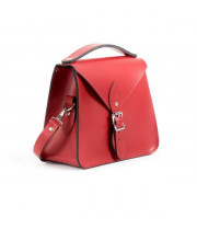 Esme Premium Leather Crossbody Bag in Scarlet Red