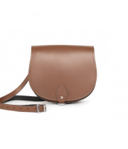 Avery Premium Leather Saddle Bag in Brown