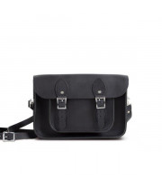 Charlotte Premium Leather 11" Satchel in Vintage Black