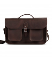 Jude Premium Leather Briefcase in Vintage Brown 