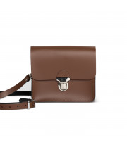 Sofia Premium Leather Crossbody Bag in Dark Brown 