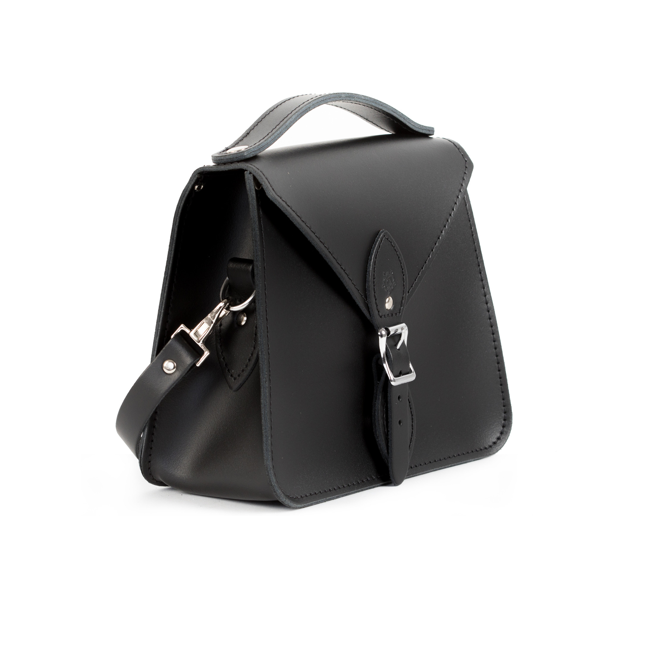Esme Premium Leather Crossbody Bag in Matte Black