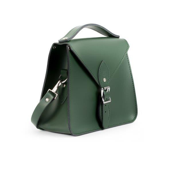 Esme Premium Leather Crossbody Bag in Bottle Green