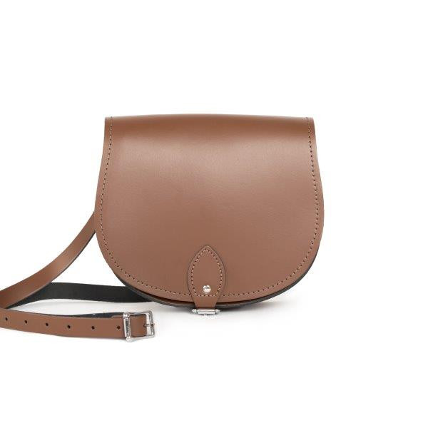 Avery Premium Leather Saddle Bag in Brown
